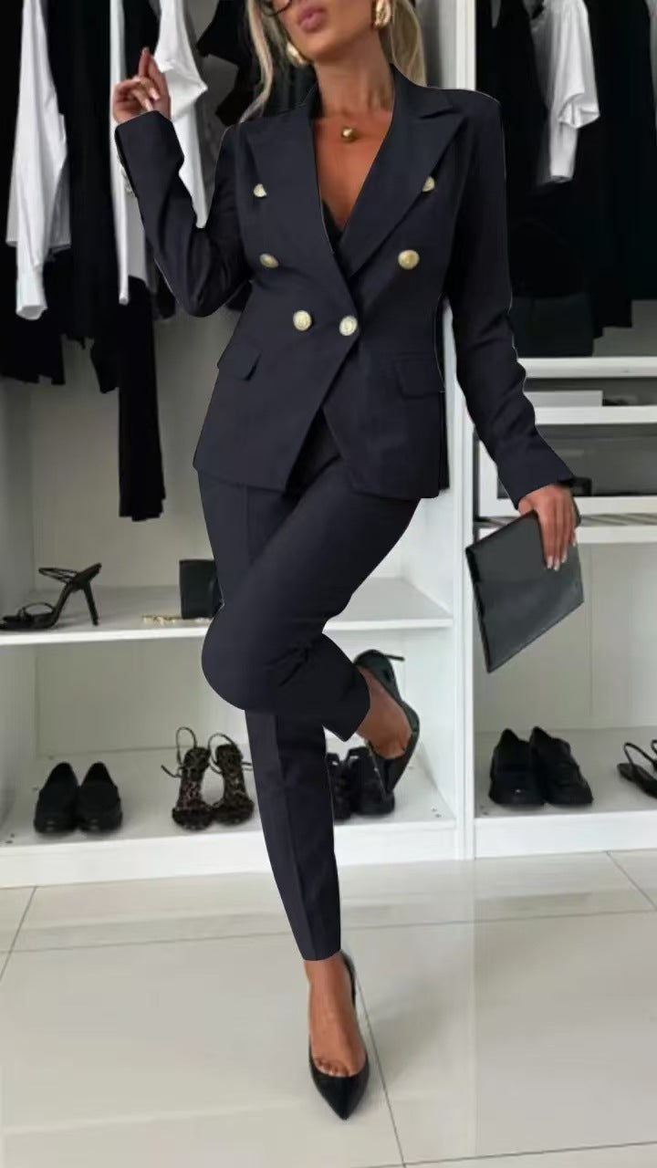 Button-down Jacket & Slim-fit Trousers