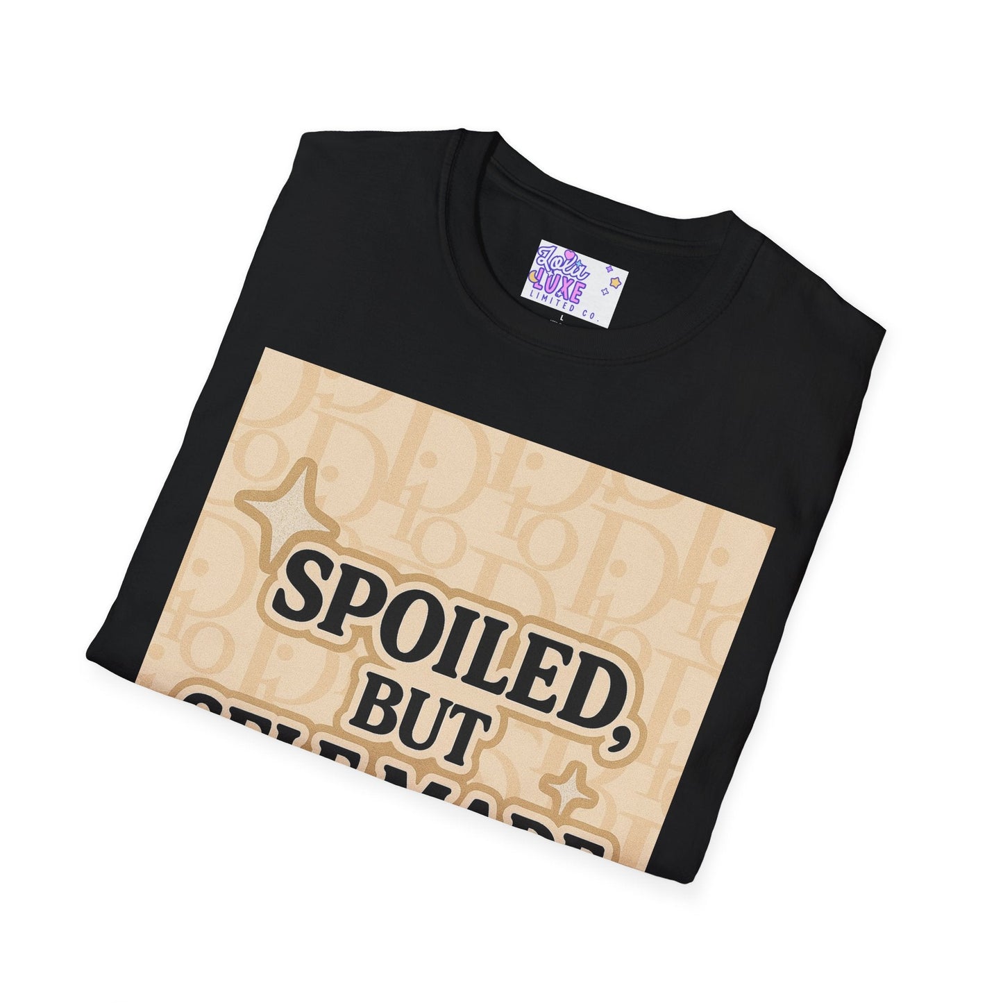 Spoiled, but Self-Made Unisex Softstyle Glam Tee
