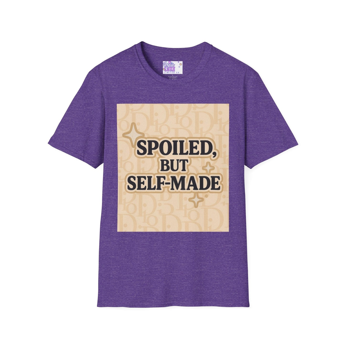 Spoiled, but Self-Made Unisex Softstyle Glam Tee
