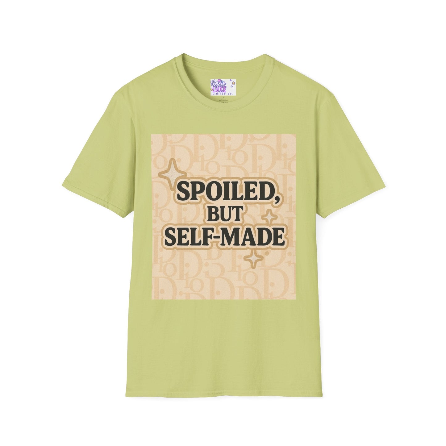 Spoiled, but Self-Made Unisex Softstyle Glam Tee