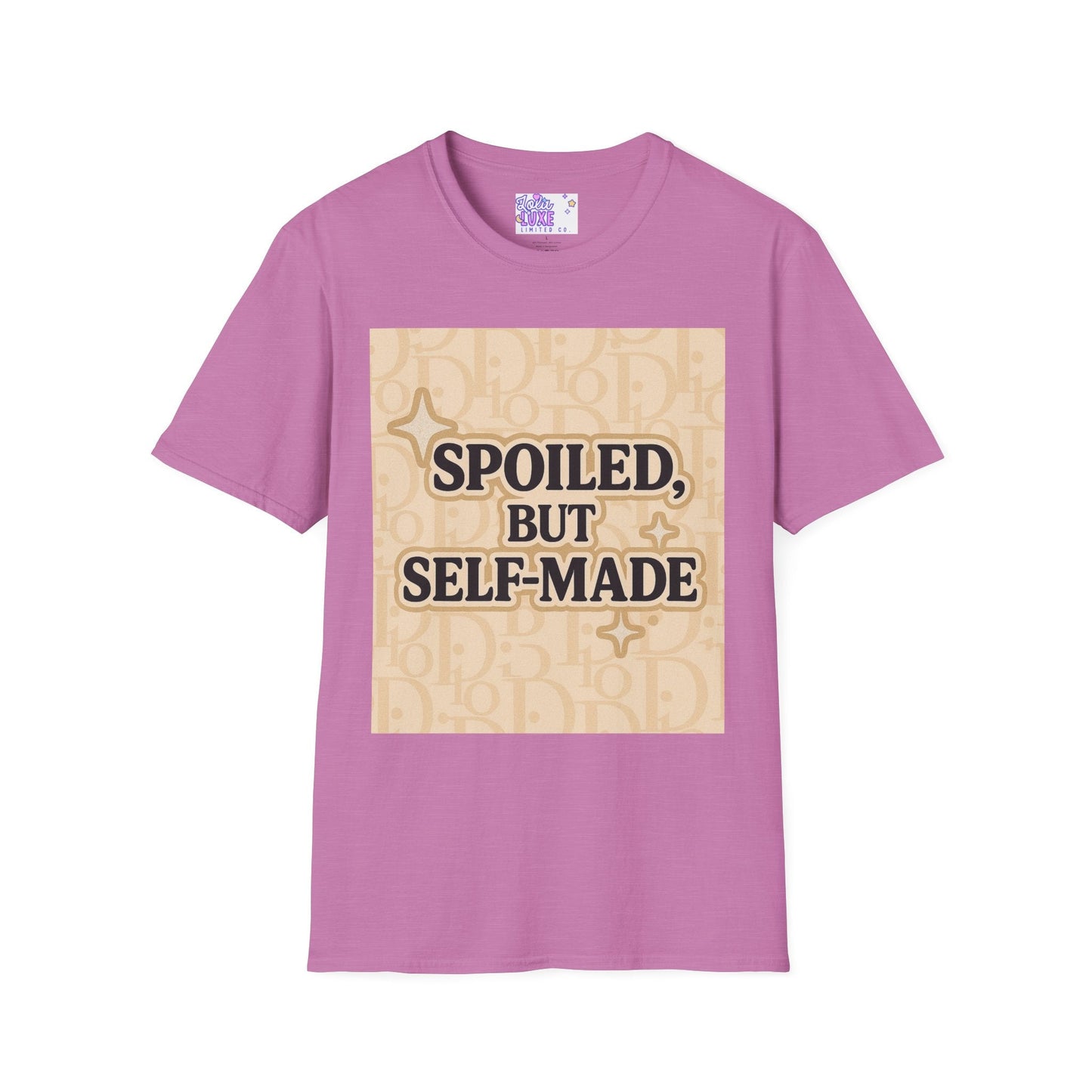 Spoiled, but Self-Made Unisex Softstyle Glam Tee