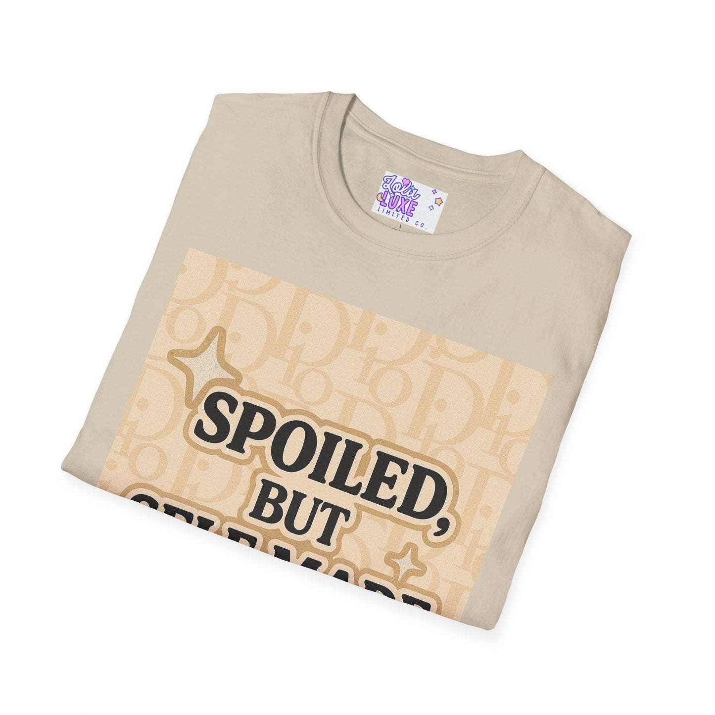 Spoiled, but Self-Made Unisex Softstyle Glam Tee