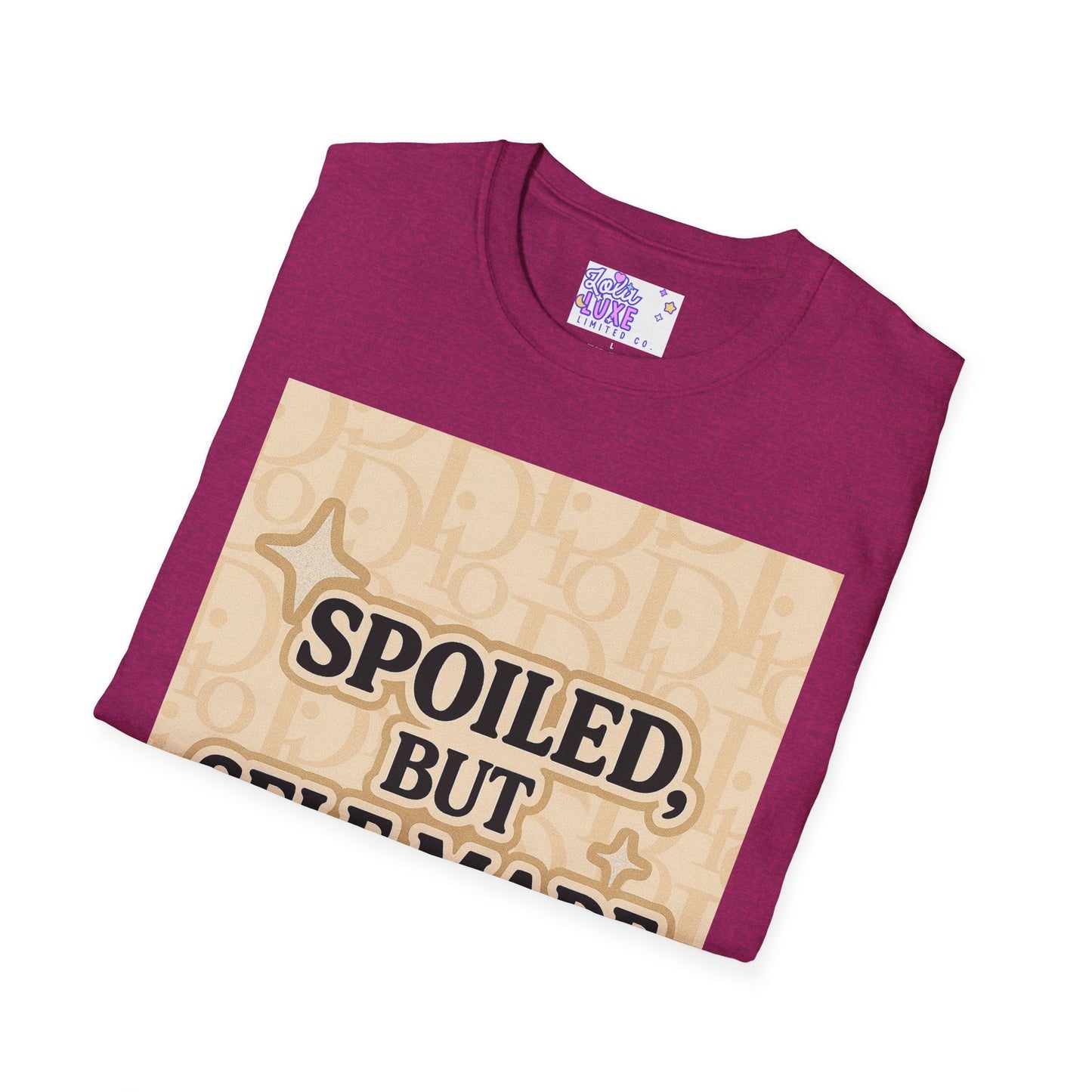 Spoiled, but Self-Made Unisex Softstyle Glam Tee