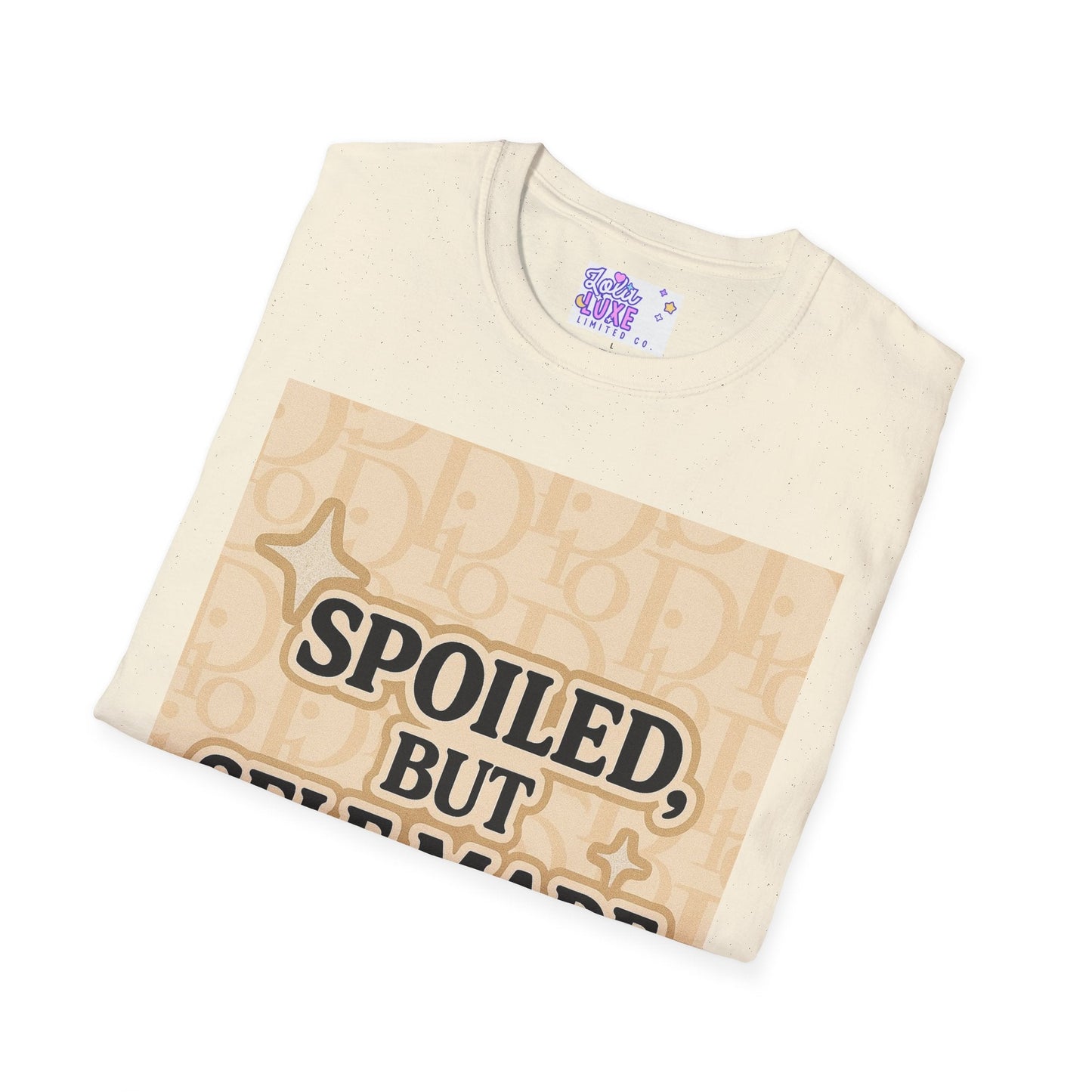 Spoiled, but Self-Made Unisex Softstyle Glam Tee