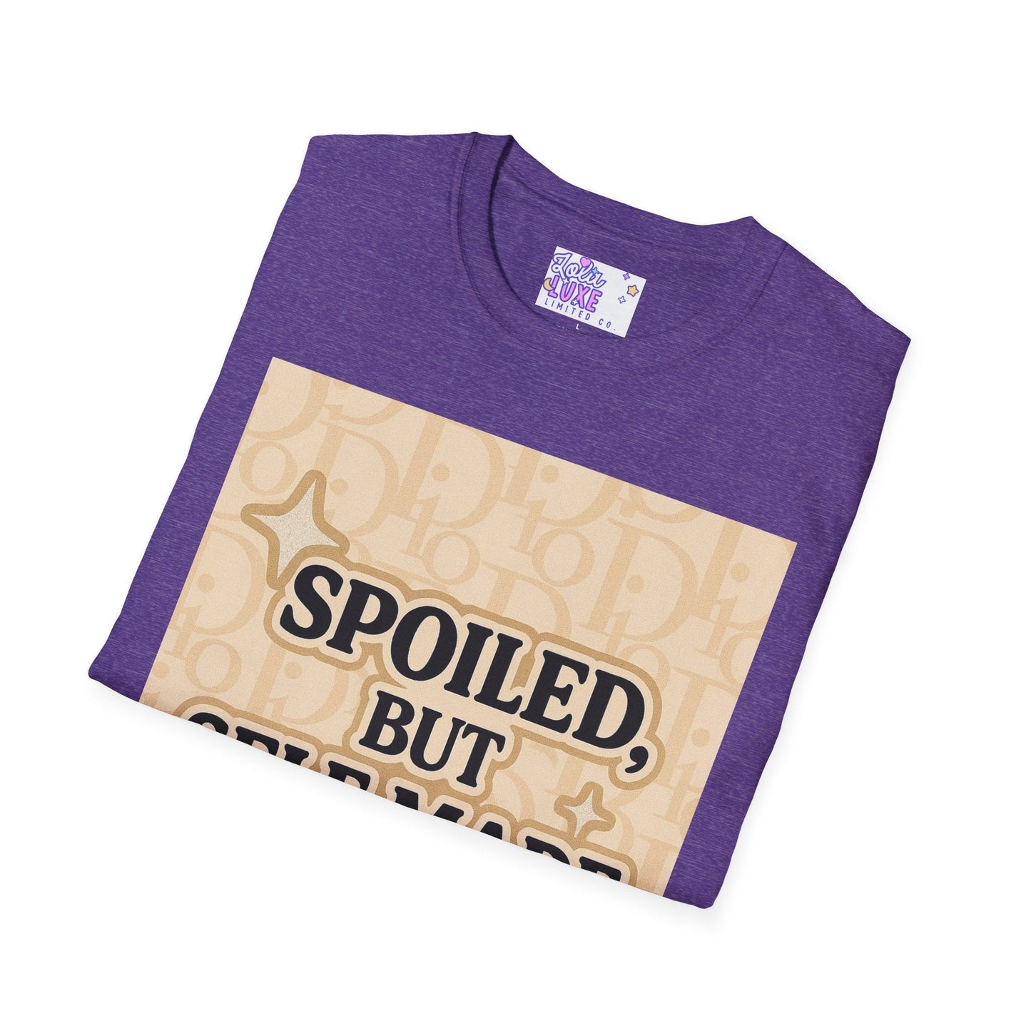 Spoiled, but Self-Made Unisex Softstyle Glam Tee