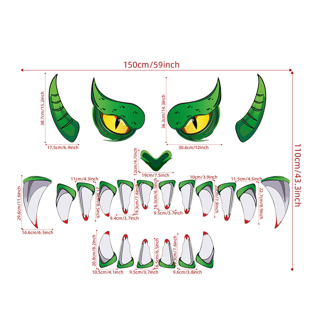 Green Monster Halloween Door Decoration