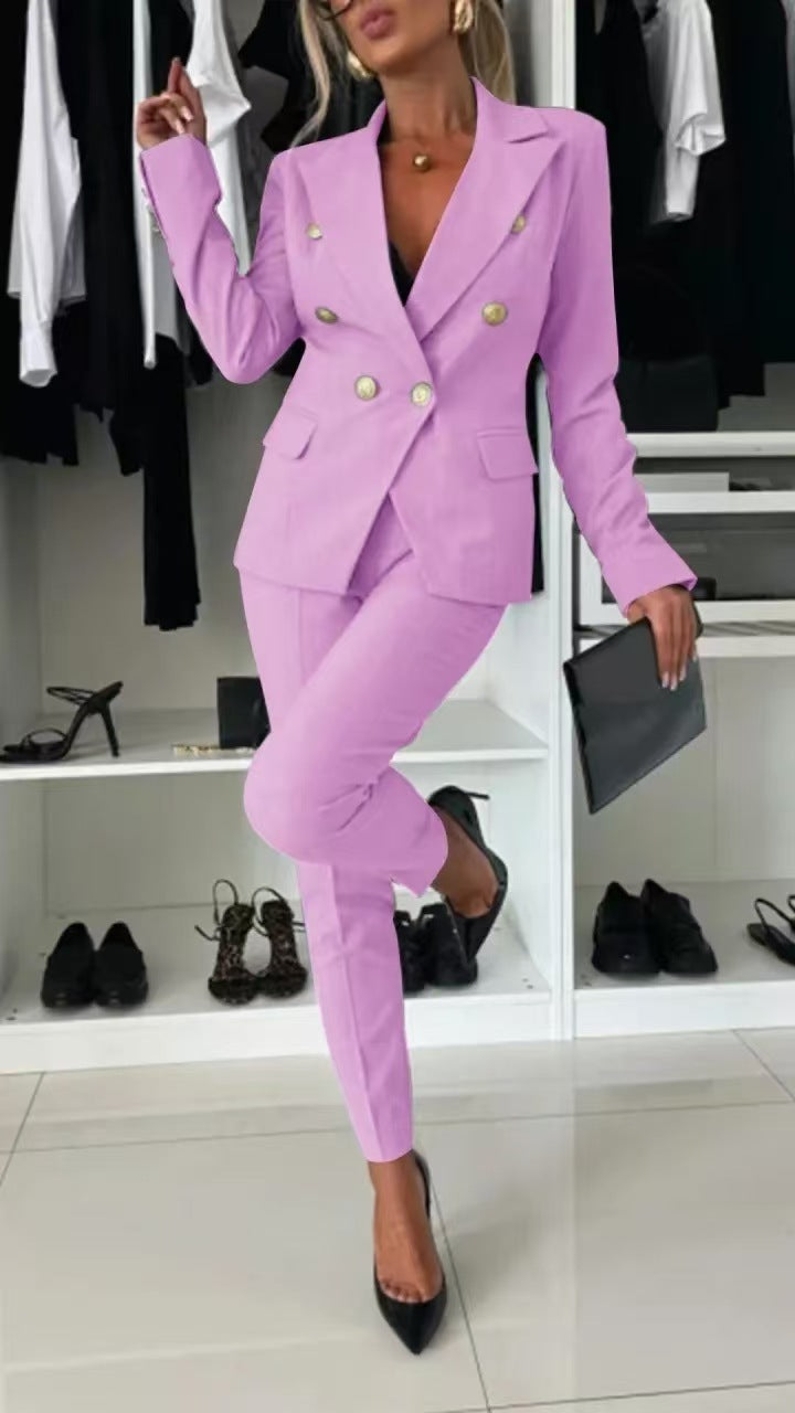 Button-down Jacket & Slim-fit Trousers