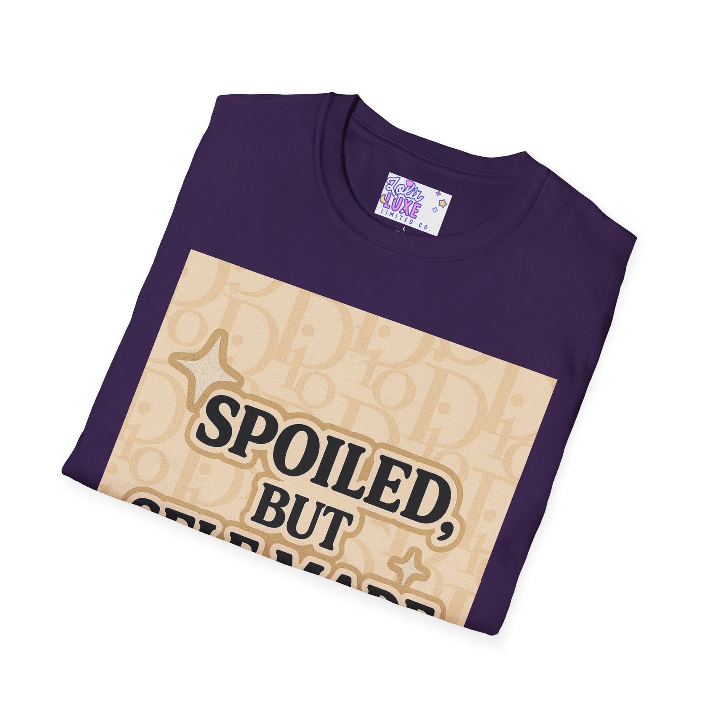 Spoiled, but Self-Made Unisex Softstyle Glam Tee
