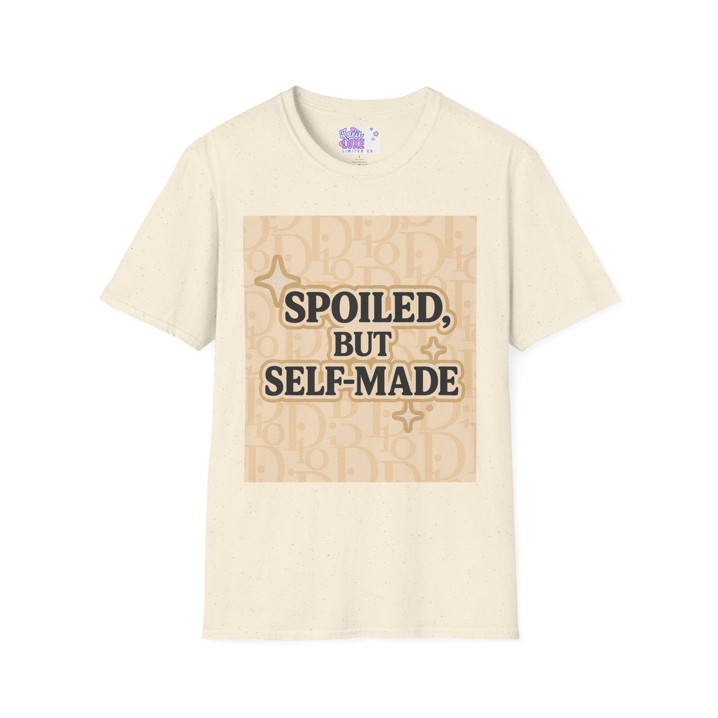 Spoiled, but Self-Made Unisex Softstyle Glam Tee