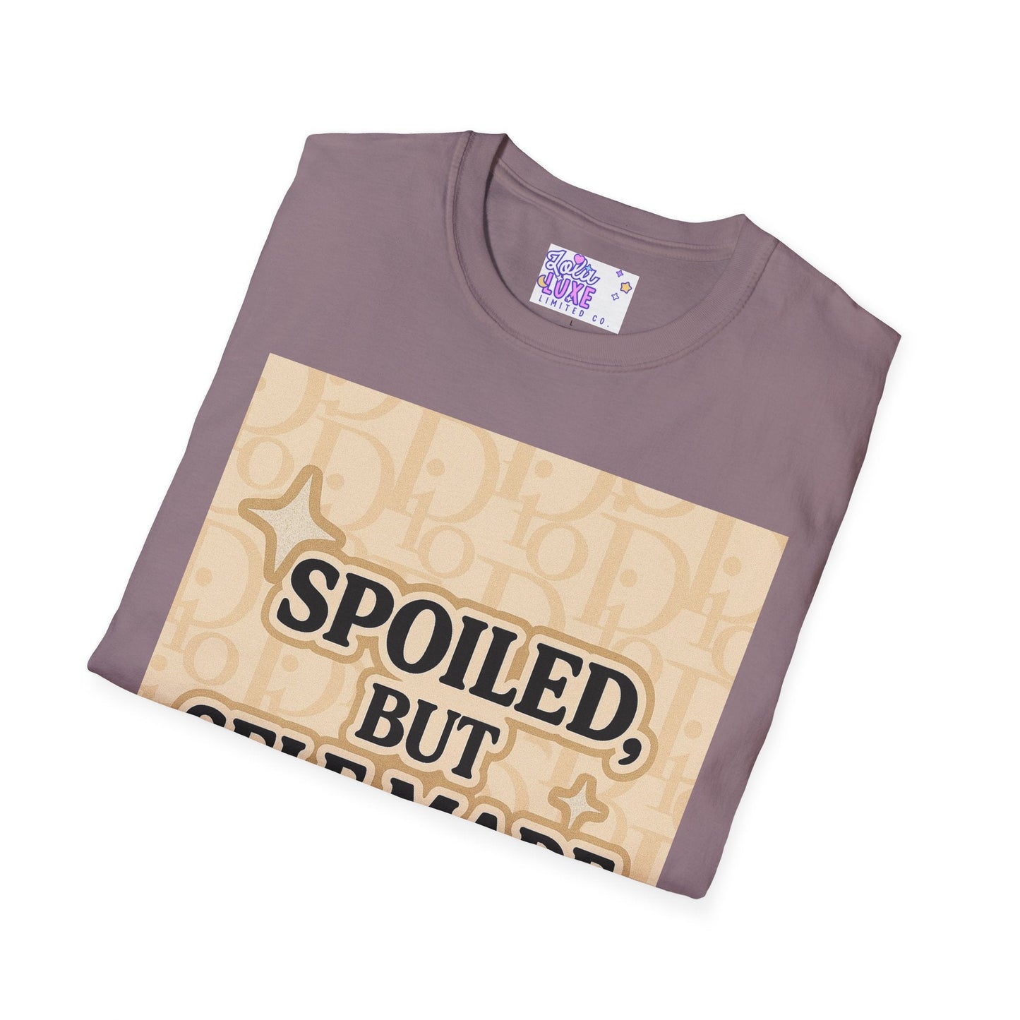 Spoiled, but Self-Made Unisex Softstyle Glam Tee