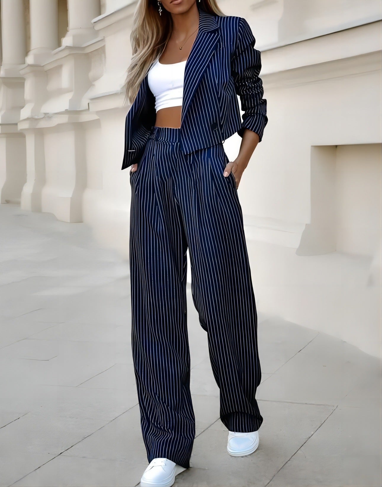 Cropped Top & Straight Pants