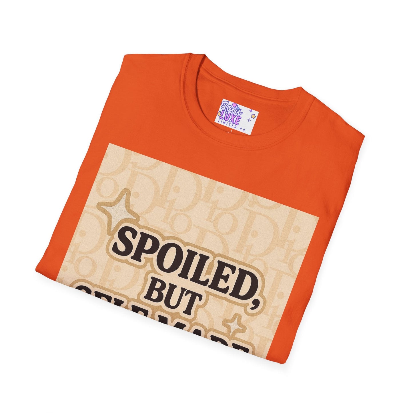 Spoiled, but Self-Made Unisex Softstyle Glam Tee