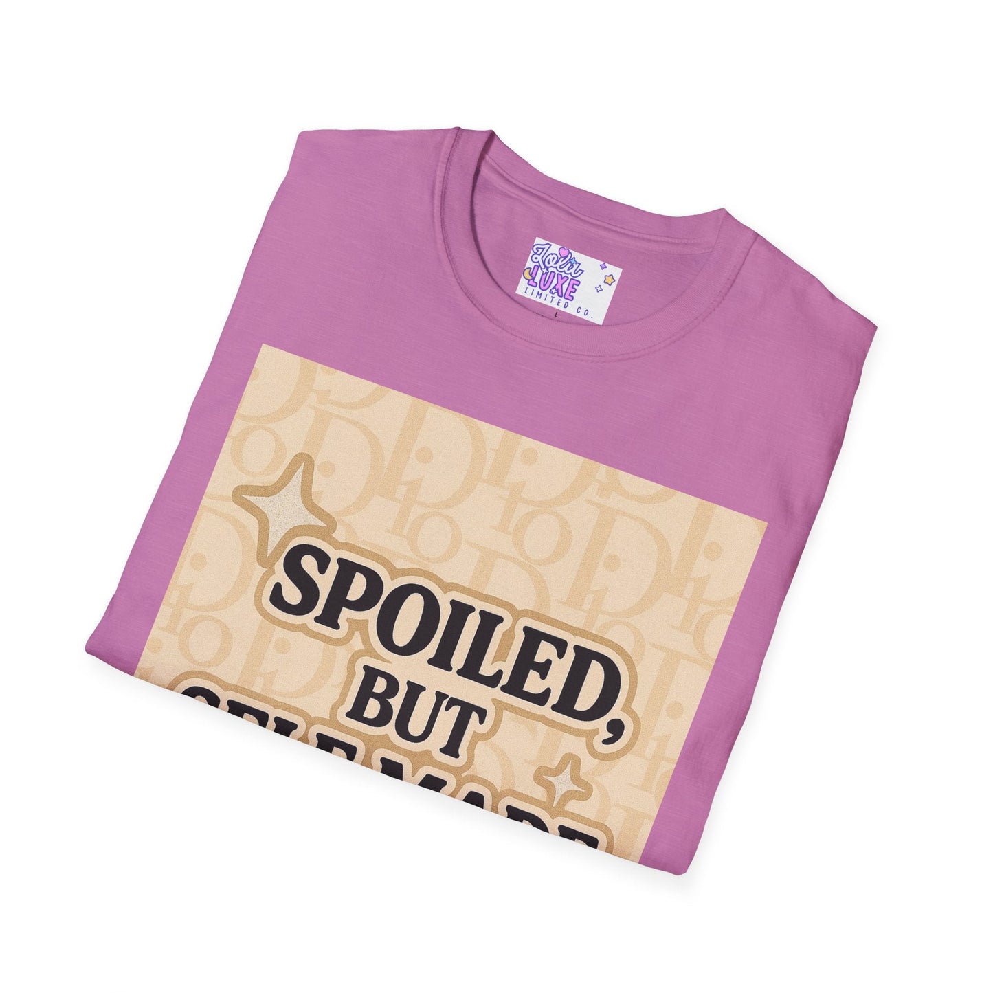 Spoiled, but Self-Made Unisex Softstyle Glam Tee