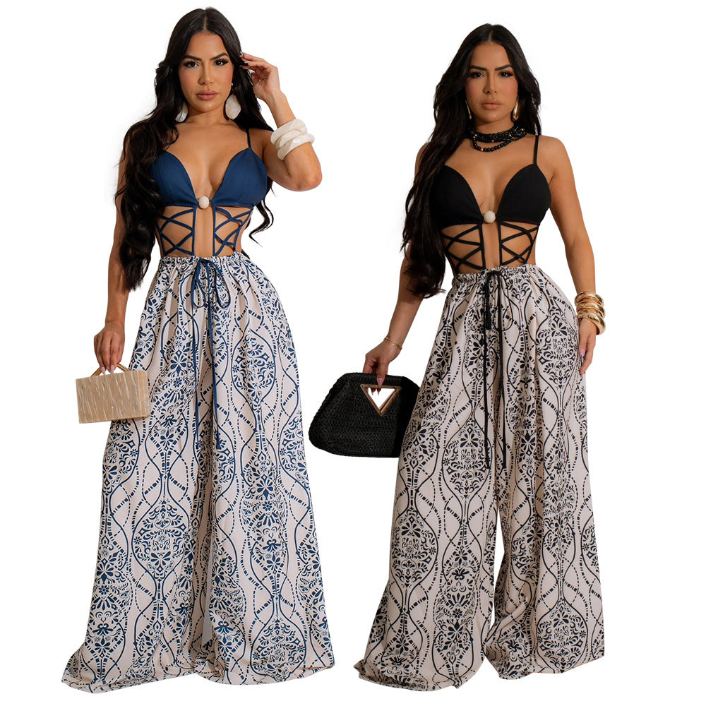 Lace-up Jumpsuit