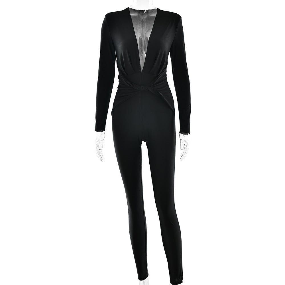 V-neck Jumpsuit