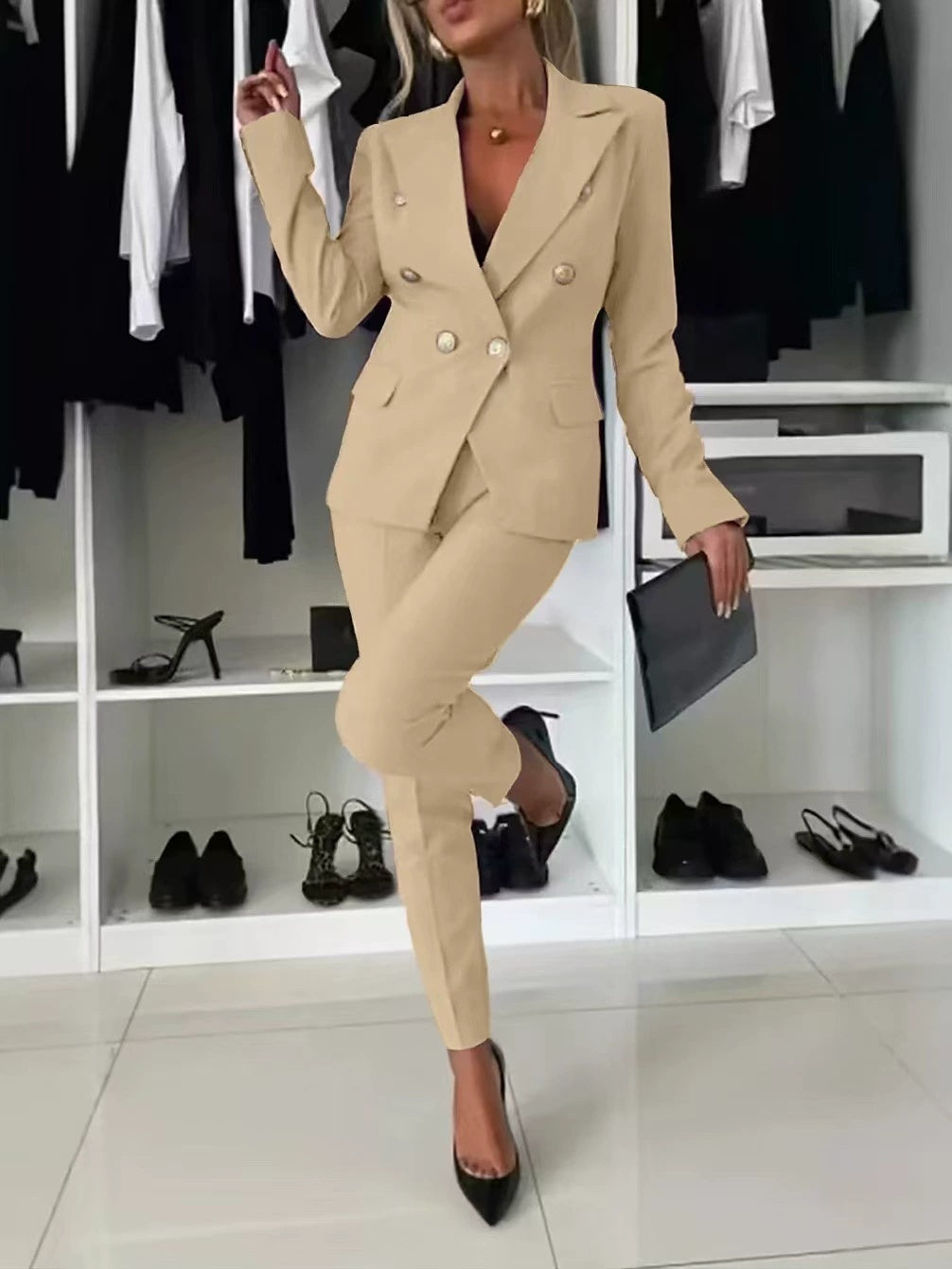 Button-down Jacket & Slim-fit Trousers