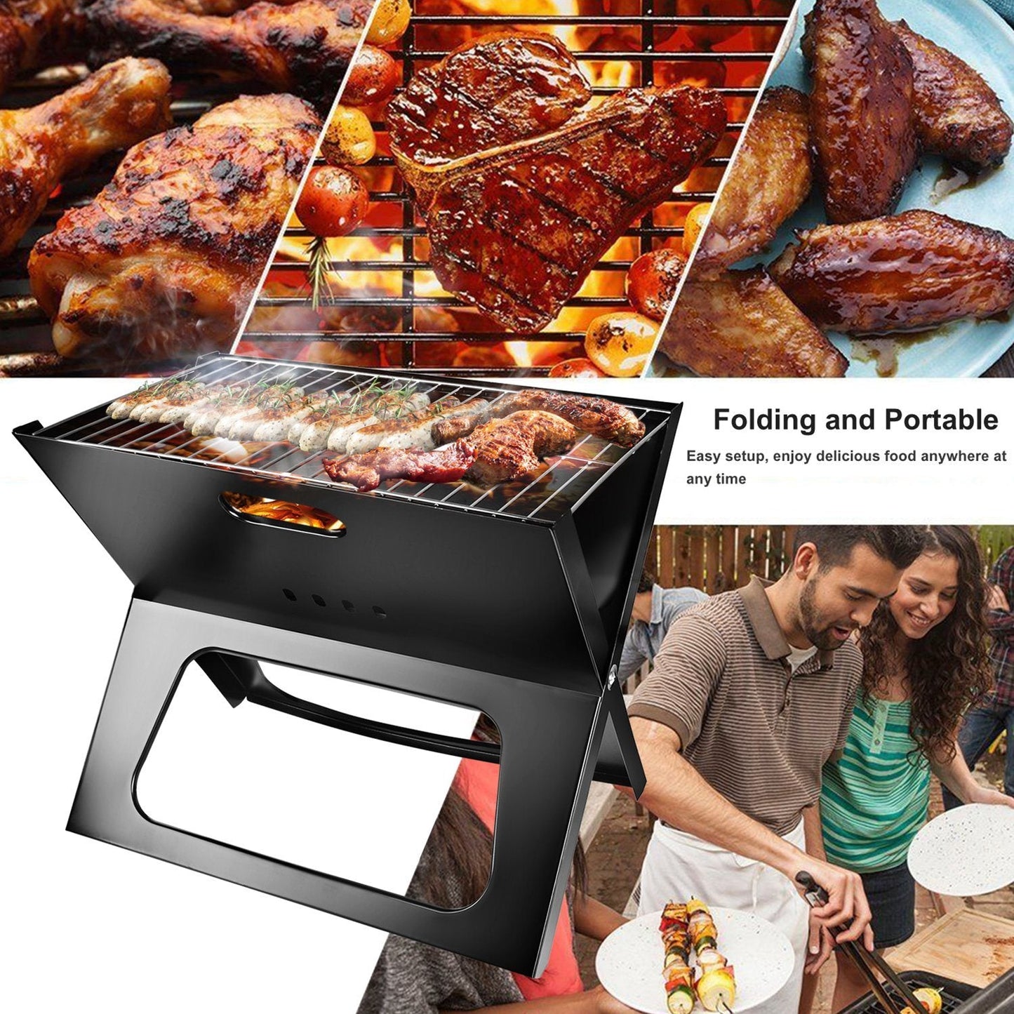 Portable BBQ Barbecue Grill Foldable