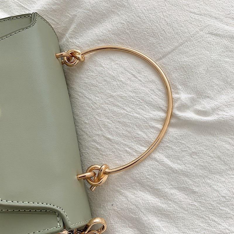 Contrast PU Leather Crossbody Shoulder Messenger Bag