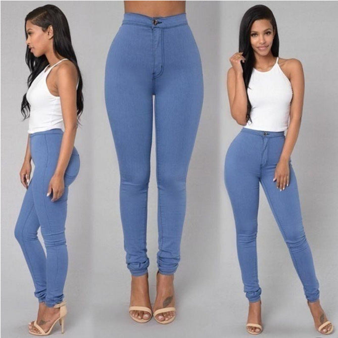 High Waist Stretch Skinny Jeans