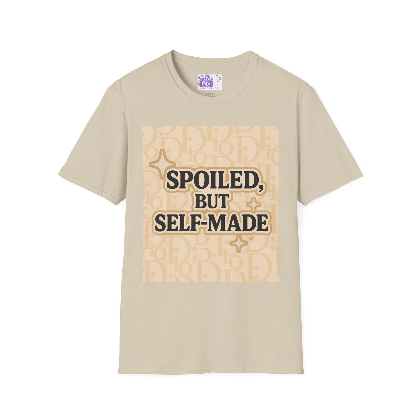 Spoiled, but Self-Made Unisex Softstyle Glam Tee