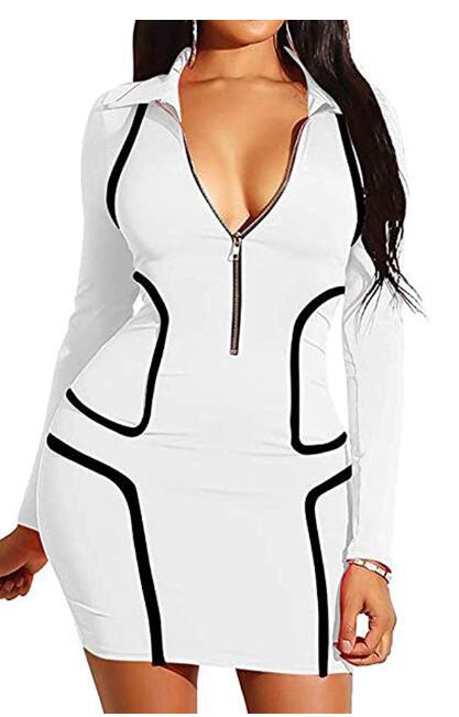 V-neck Bodycon Dress