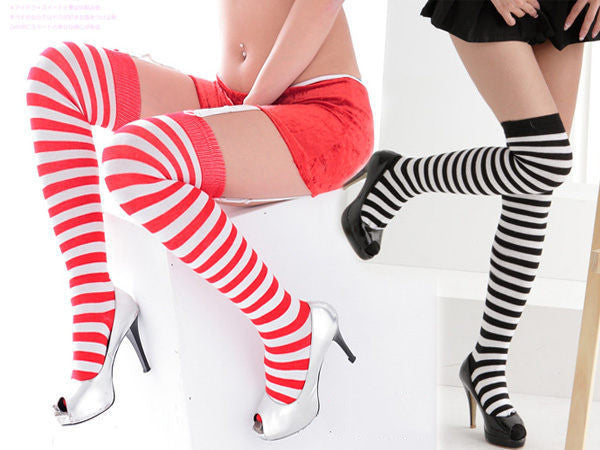 Striped High Socks