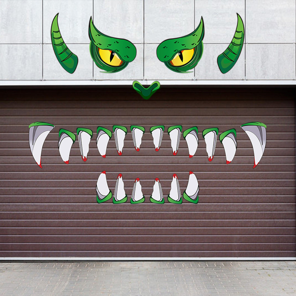 Green Monster Halloween Door Decoration