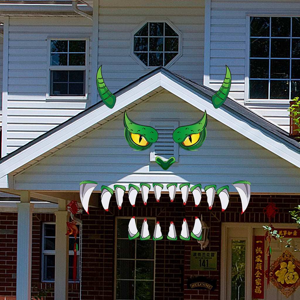 Green Monster Halloween Door Decoration