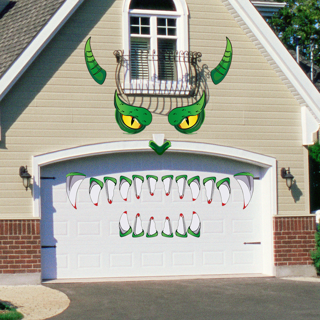 Green Monster Halloween Door Decoration