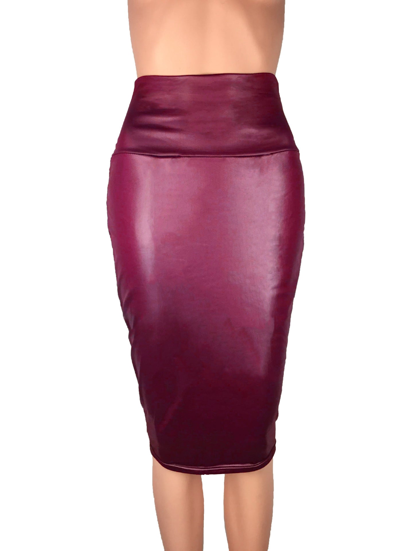 Faux Leather Pencil Skirt