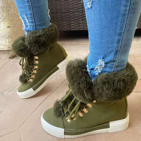 Fuzzy Ankle Boots