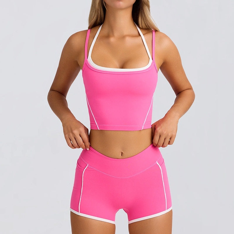 Fitness wear with built-in bra