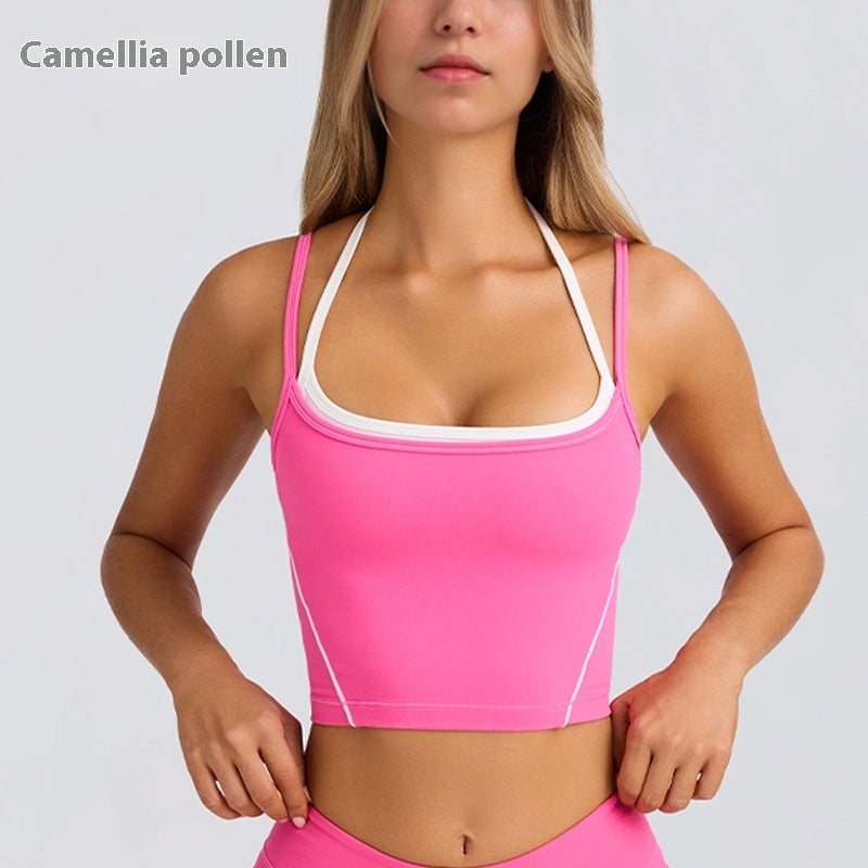 Fitness wear with built-in bra