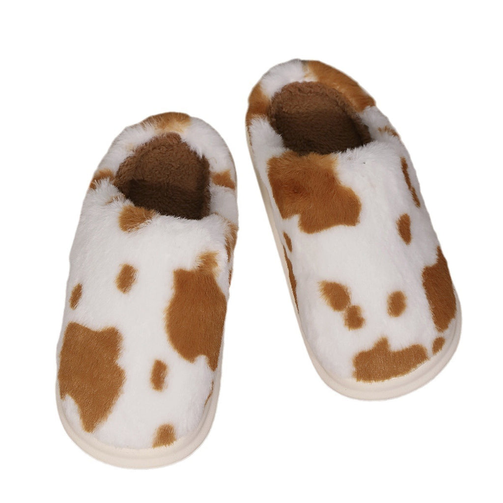 Plush Cow Slippers