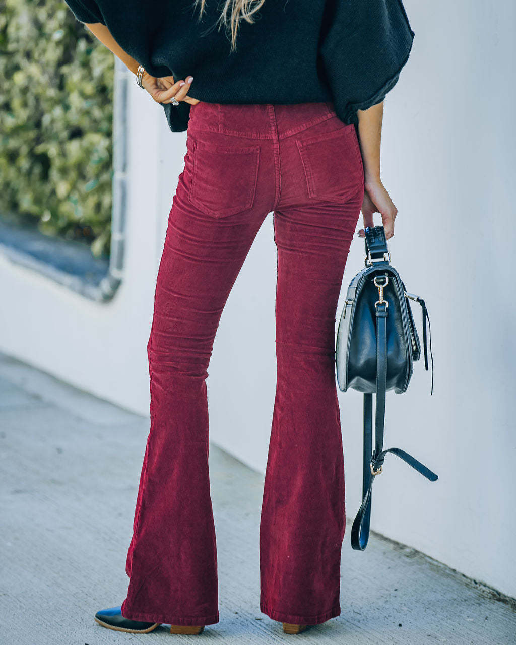 Corduroy High Waist Flared Pants