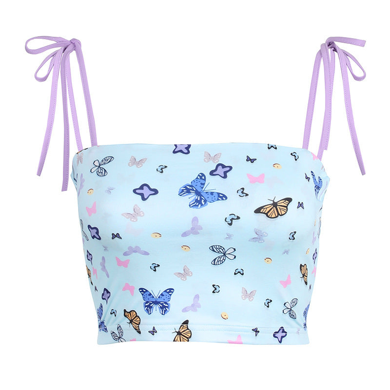 Butterfly Print Skirt Set