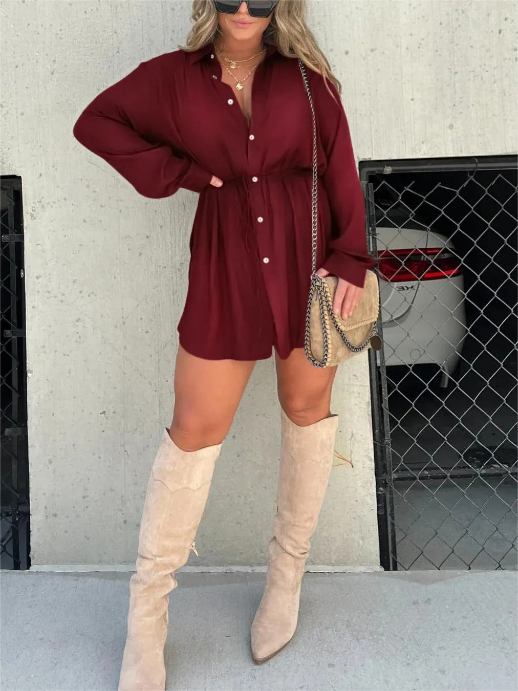 Long Sleeve Jumpsuit Dress