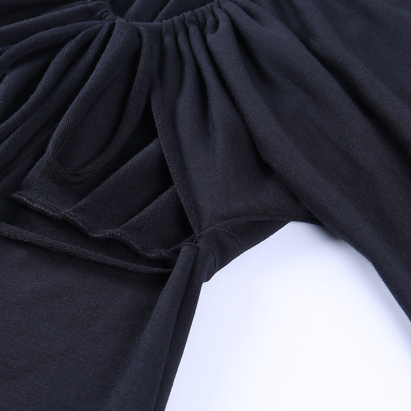 Drawstring cutout sweater dress