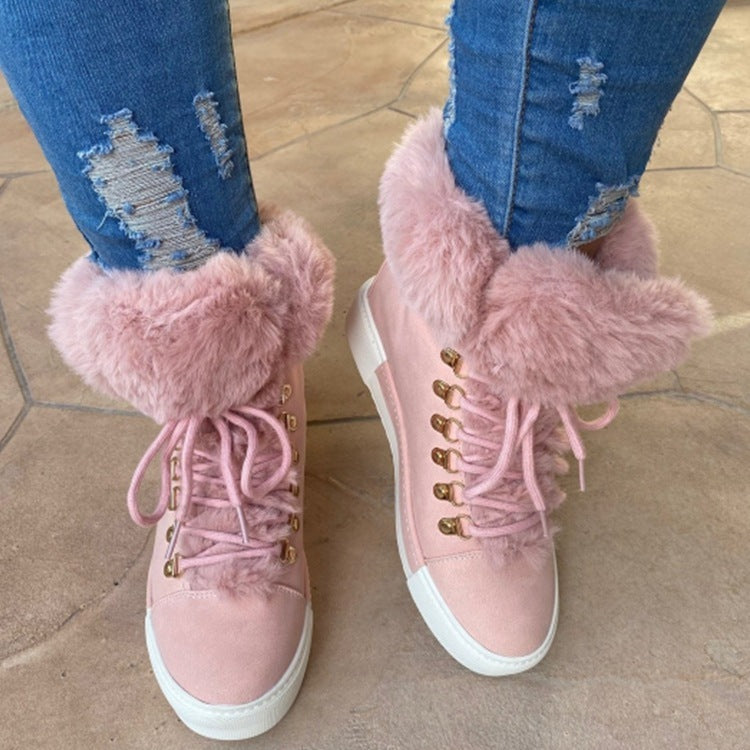 Fuzzy Ankle Boots