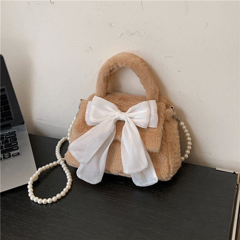 Plush  Pearl Hand Bag