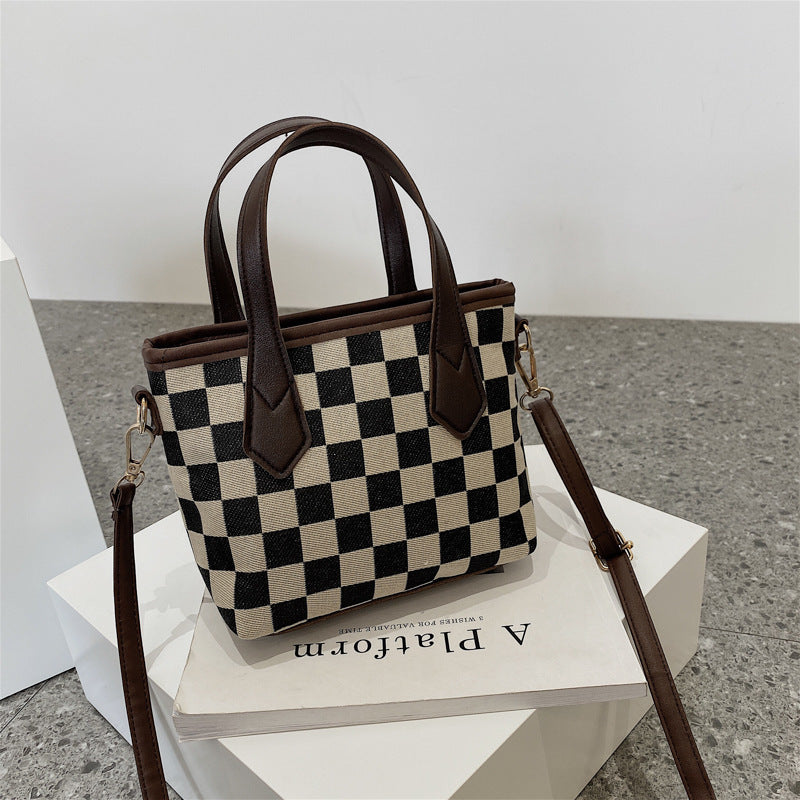 Houndstooth Checkerboard Handbag