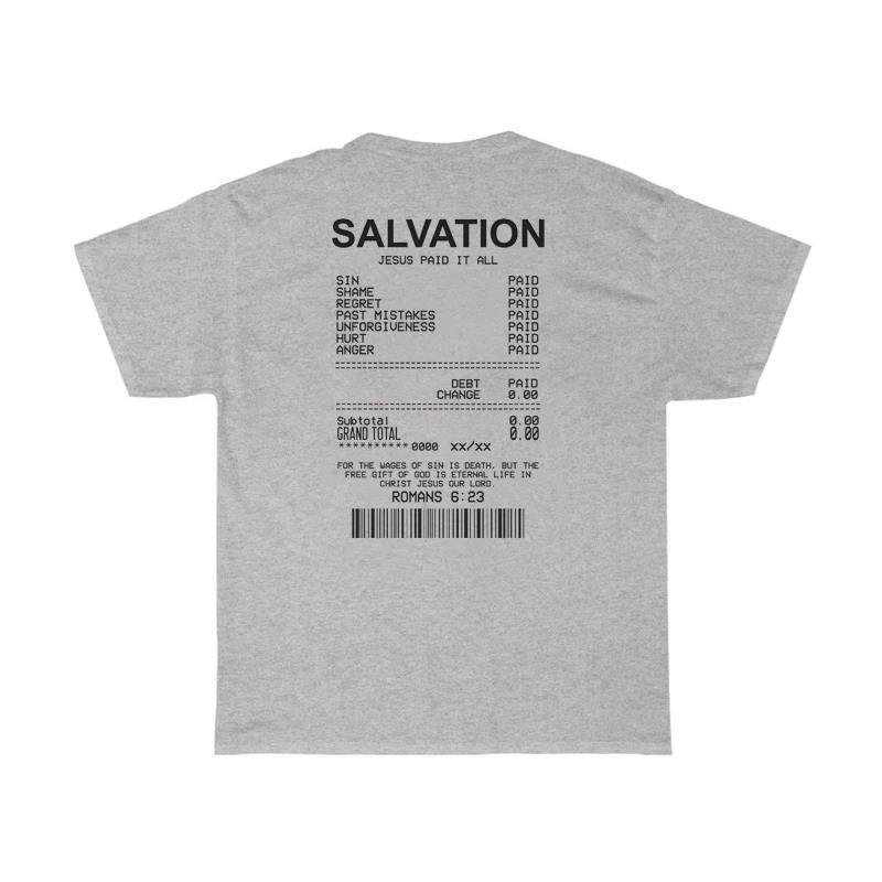 Salvation Back Print Bible Verse