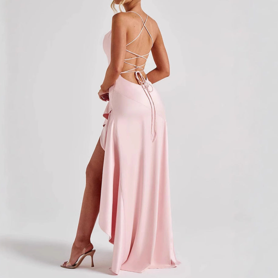 Split Suspender Maxi Dress