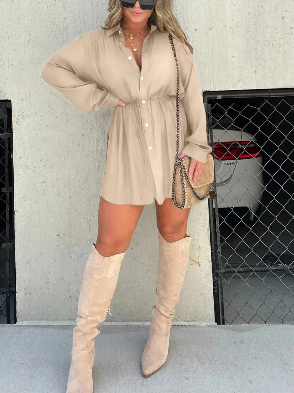 Long Sleeve Jumpsuit Dress