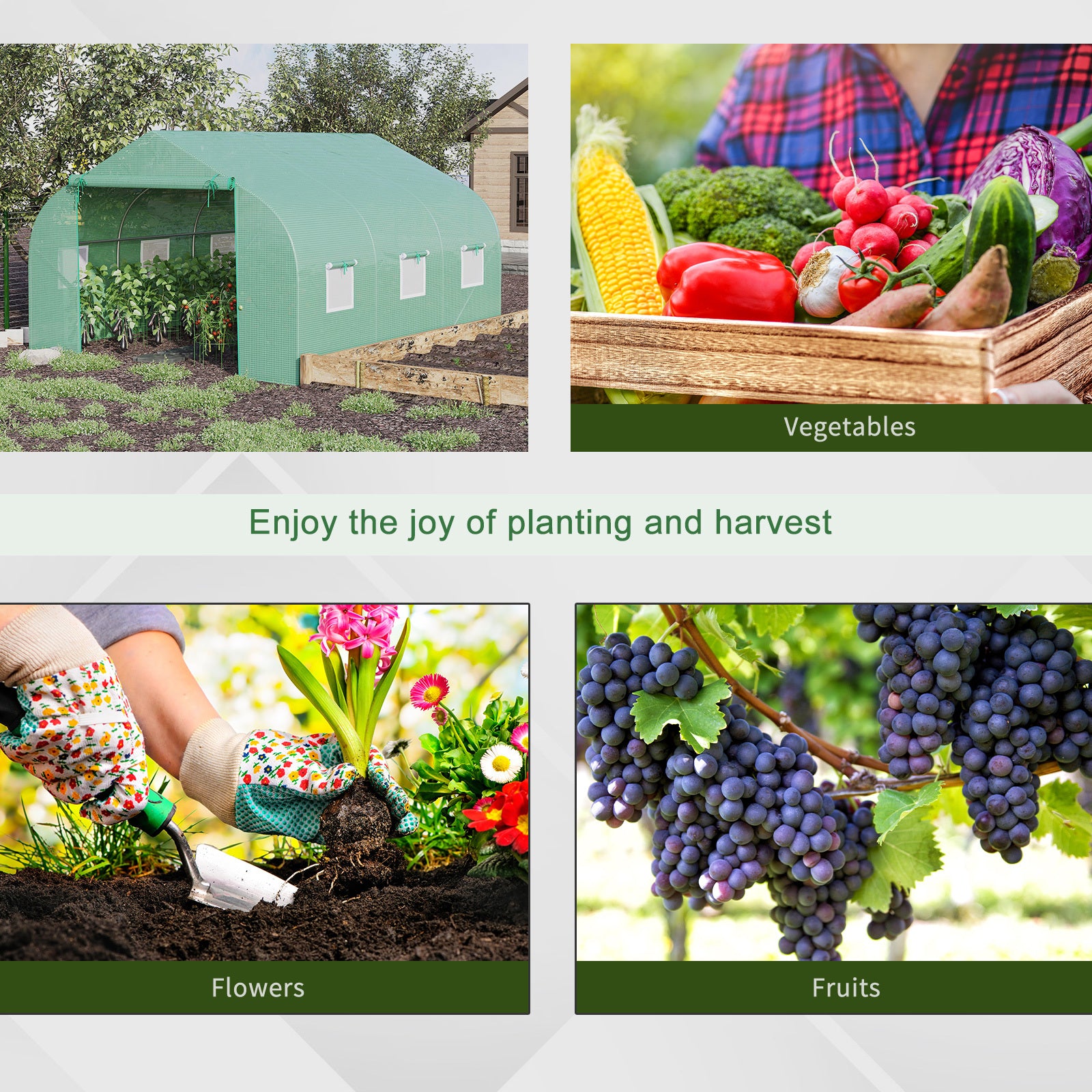 Outdoor Walk-In Tunnel Greenhouse 11.5 X 10 X 6.5