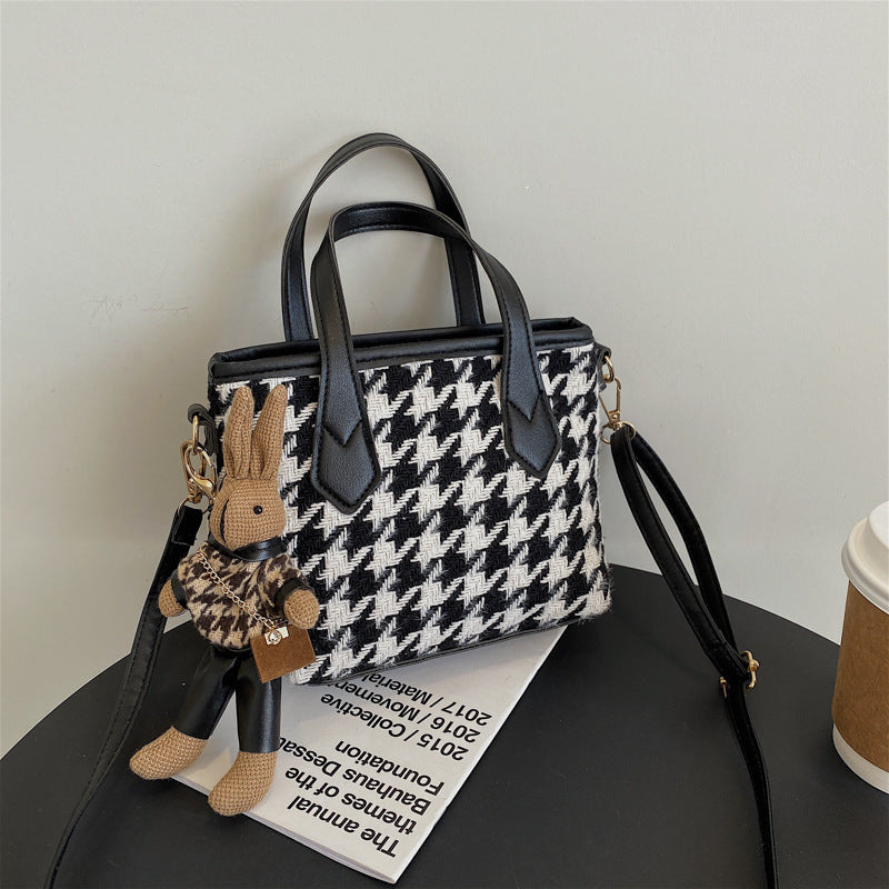 Houndstooth Checkerboard Handbag