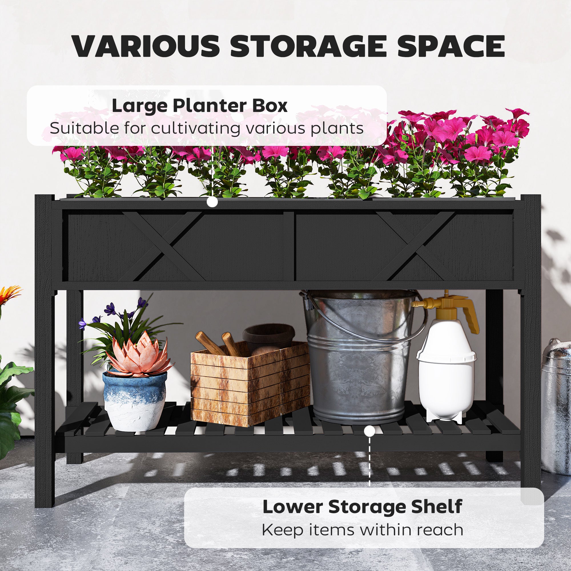Raised Garden Bed, 47 X 22 X 31.5 In.