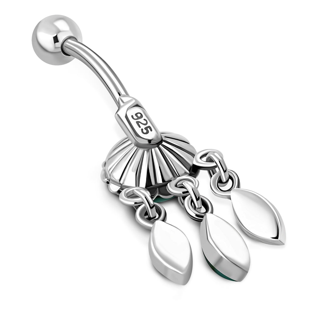 Turquoise Drop Dangling Belly Ring