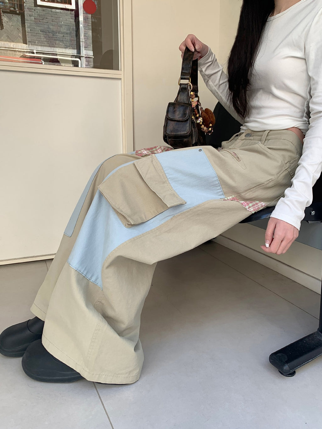 Wide Leg Draping  Pants