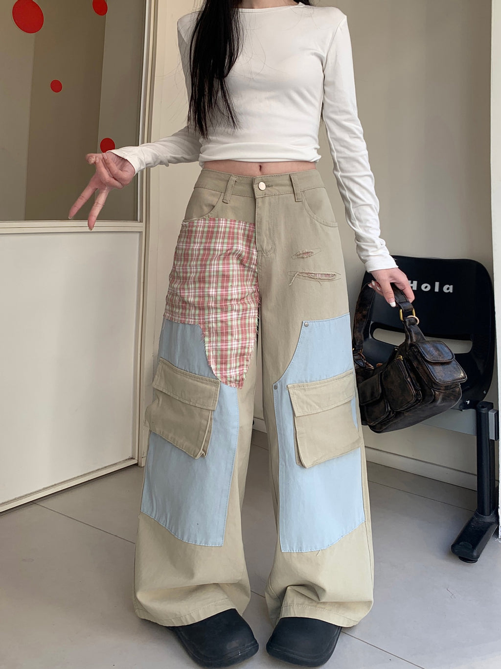 Wide Leg Draping  Pants